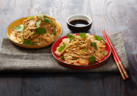 2. Chicken Slices With Soba Noodles & Garlic Sauce