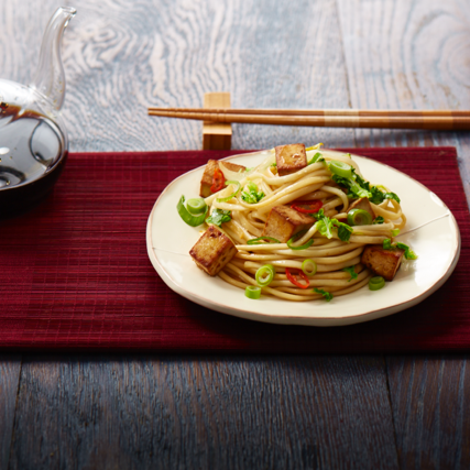 Tofu, chilli and Udon noodle stir-fry
