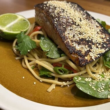 Small Salmon Teriyaki Udon Salad IMG 4430